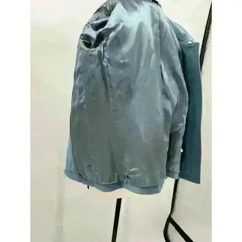 Gap Women's 60's Inspired‎ Blue Toggle Button Coat w/ Inner Zipper Coat Sz Small